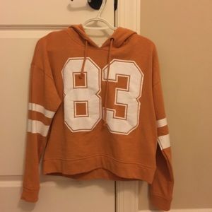 ‘83 Yellow Cropped Hoodie